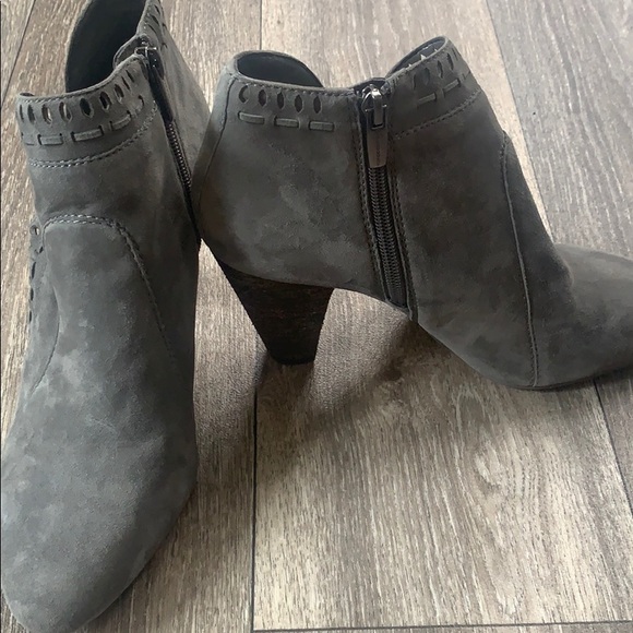 Vince Camuto Gray Suede Booties - Picture 2 of 6